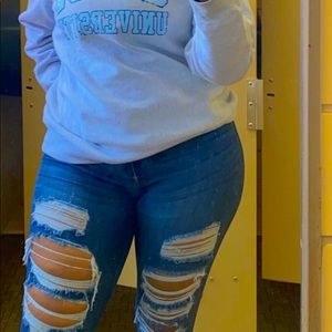 Hollister ripped jeans size 15